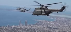 RAF Puma and Griffin Helicopters flying over Cyprus 2023.JPG
