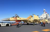 Chinese aircraft carrier j-15 flying sharke fighterChina  Aircraft Carrier Liaoning CV16 j-15 ...jpg