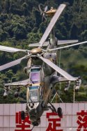 PLAAF equipment, Z-10 attack helicopter in camouflage livery 07.jpg