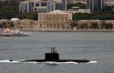 Turkish Gür Class (Mod-209 Type1400) sub on the Bosphorus heading north towards the BlackSea..jpg