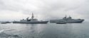 French BPC Mistral and LaFayette-class frigate Courbet.jpg