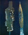 USS Midway (CV-41) and battleship USS Iowa, (BB-61) in Persian Gulf on December 1987..jpg