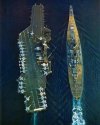 USS Midway (CV-41) and battleship USS Iowa, (BB-61) in Persian Gulf on December 1987..jpg