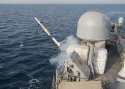 USN A Griffin missile launches from the coastal patrol ship USS Chinook.jpg