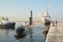 ENS El Fateh and S42 berthing at Alexandria naval base.jpg