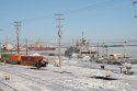 US Navy littoral combat ship LITTLE ROCK LCS 9 still iced-in today at Montreal.jpg