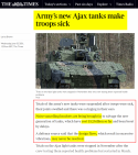 British Army’s new Ajax tanks make troops sick - TIMES 20210602.png British Army’s new Ajax tanks make troops sick - TIMES 20210602.png