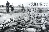 Eighth Route Army Posing with Japanese Corpses in Shandong, The text reads _“山东临朐冶源歼鬼子一小队留念[19...jpg