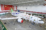 In February 2021, #C919# 's Xiaoliu B-001G is undergoing a lightning protection test.jpg